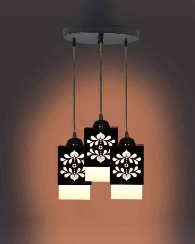 Peculiar 3 Lights Hallway Wooden Pendant Ceiling Lamp | 5 x 6 x 32 inches