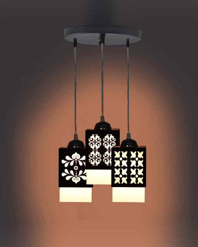 Artístico 3 Lights Hallway Wooden Pendant Ceiling Lamp | 5 x 6 x 32 inches