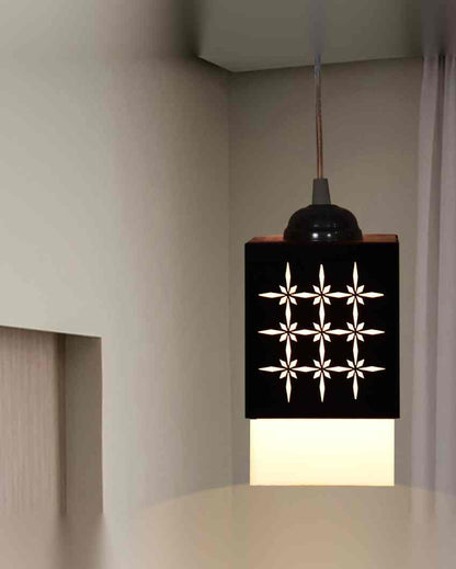 Artesanía Wooden Pendant 3 Lights Hallway Ceiling Lamp | 5 x 6 x 32 inches