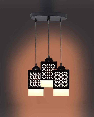 Artisan 3 Lights Hallway Wooden Pendant Ceiling Lamp | 5 x 6 x 32 inches