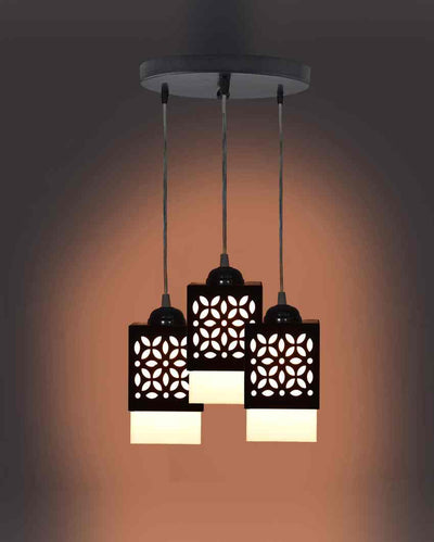 Impresion 3 Lights Wooden Pendant Hallway Ceiling Lamp | 5 x 6 x 32 inches