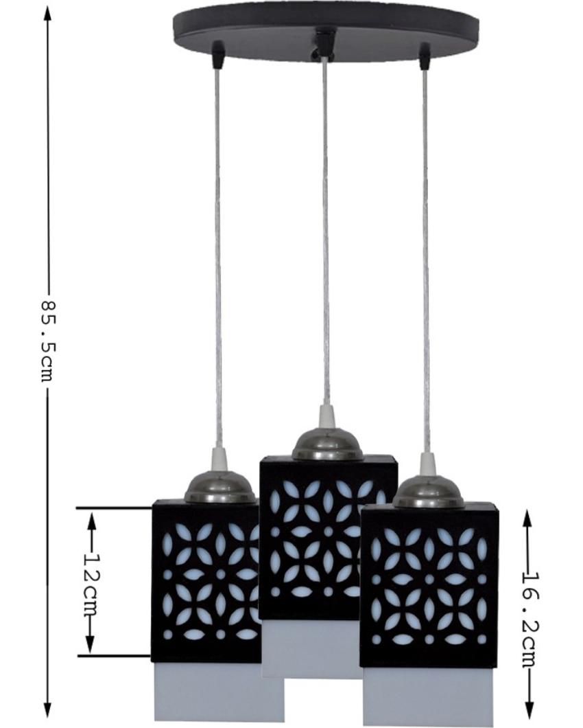 Impresion 3 Lights Wooden Pendant Hallway Ceiling Lamp | 5 x 6 x 32 inches