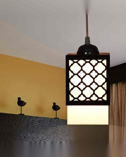 Hängend Wooden 3 Lights Pendant Hallway Ceiling Lamp | 5 x 6 x 32 inches