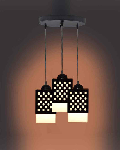 Creative 3 Lights Wooden Pendant Hallway Ceiling Lamp | 5 x 6 x 32 inches