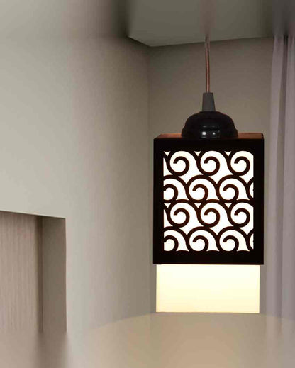 Zig 3 Shades Wooden Pendant Hanging Ceiling Lamp | 5 x 6 x 32 inches