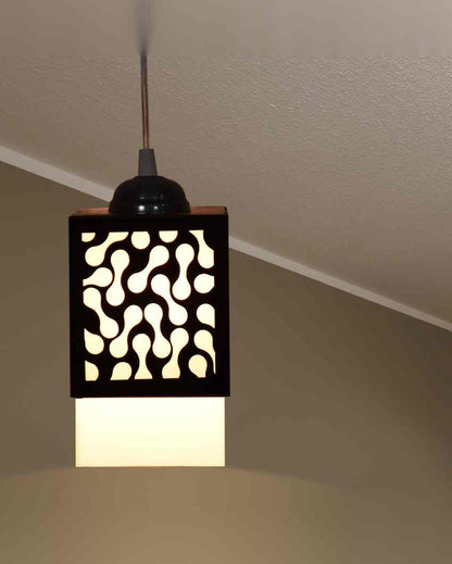 Design 3 Lights Hallway Wooden Pendant Ceiling Lamp | 5 x 6 x 32 inches