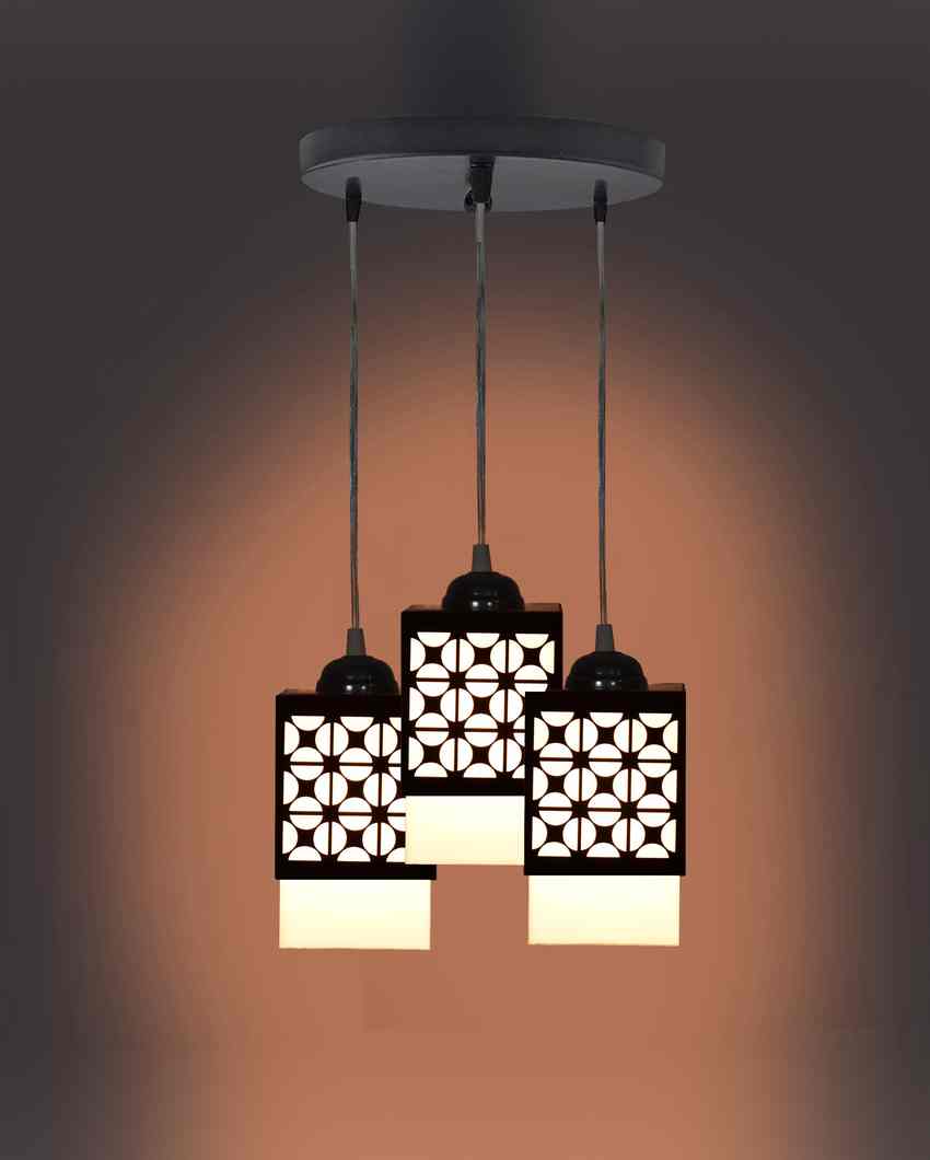 Decoración 3 Lights Hallway Wooden Pendant Ceiling Lamp | 5 x 6 x 32 inches