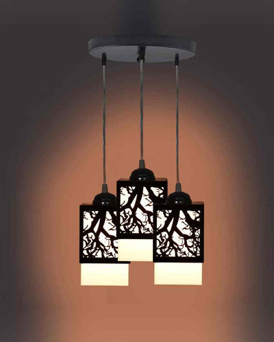 Deckey 3 Shades Wooden Pendant Ceiling Lamp | 5 x 6 x 32 inches