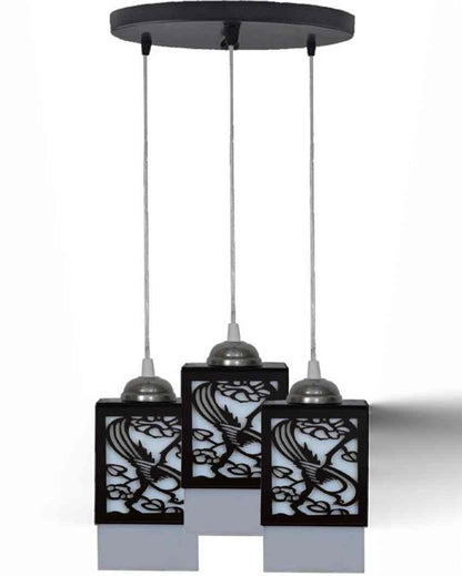 Luz Wooden 3 Lights Pendant Hallway Ceiling Lamp | 5 x 6 x 32 inches