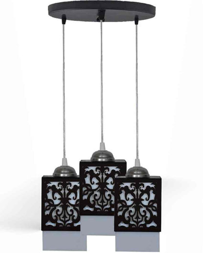 Visión Wooden Pendant 3 Lights Hallway Ceiling Lamp | 5 x 6 x 32 inches