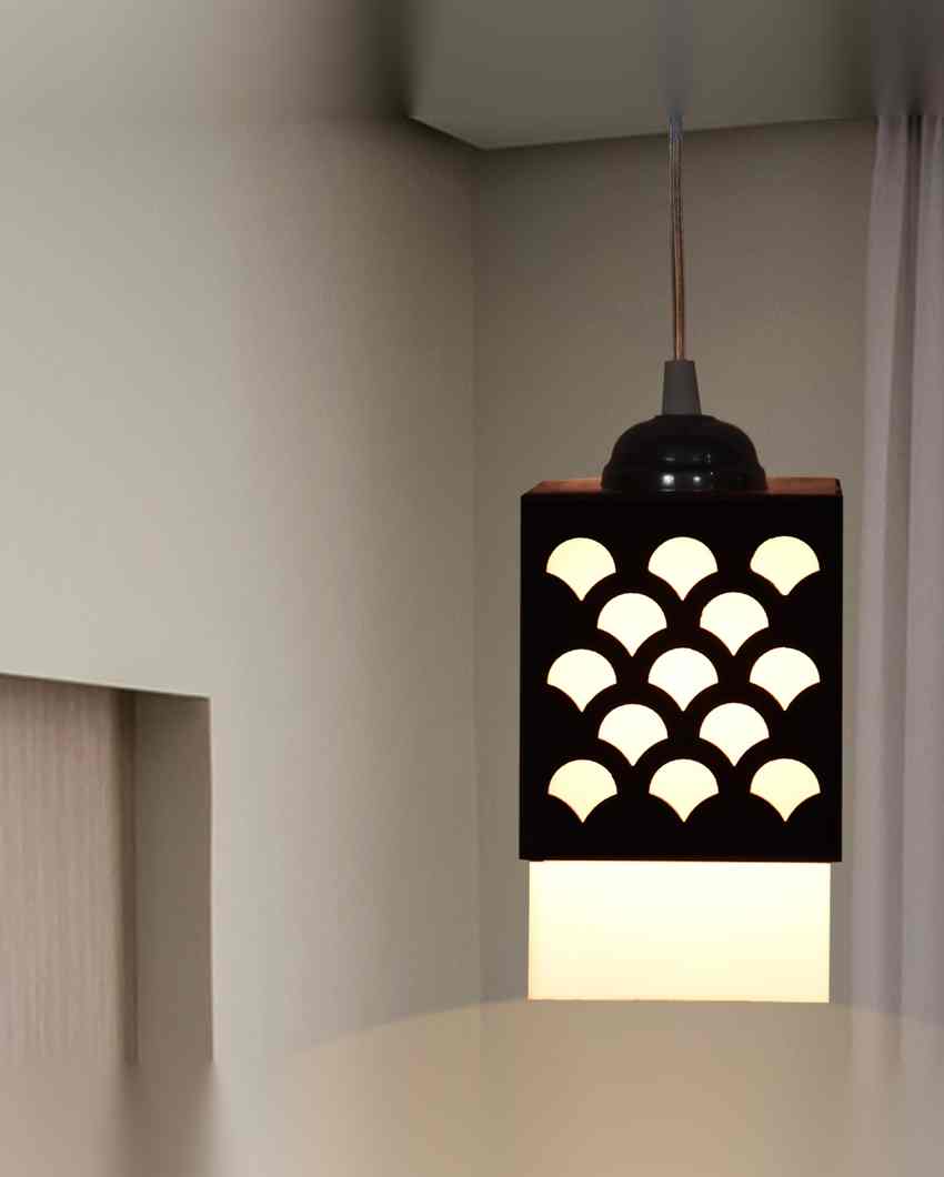 Creador Wooden 3 Lights Pendant Hallway Ceiling Lamp | 5 x 6 x 32 inches