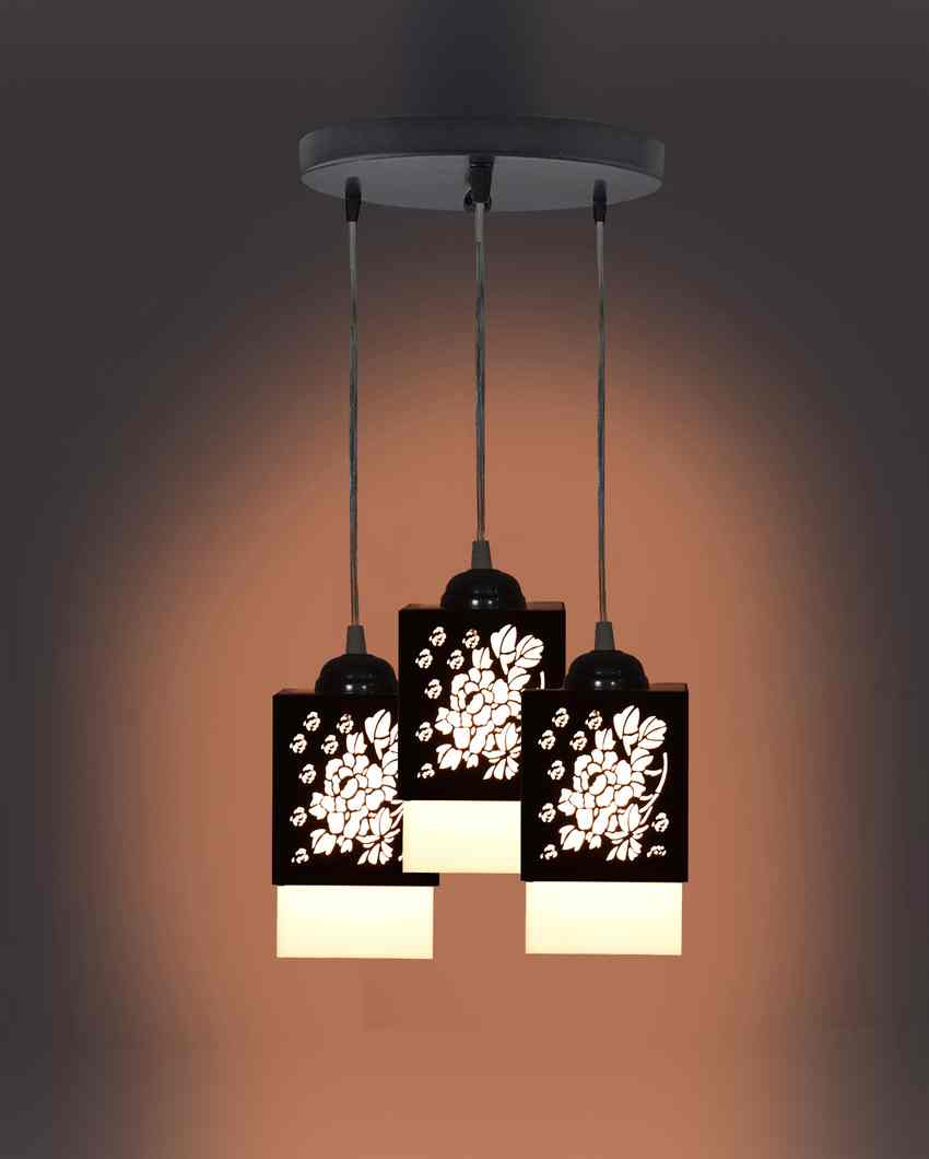 Verfeinert 3 Lights Hallway Wooden Pendant Ceiling Lamp | 5 x 6 x 32 inches