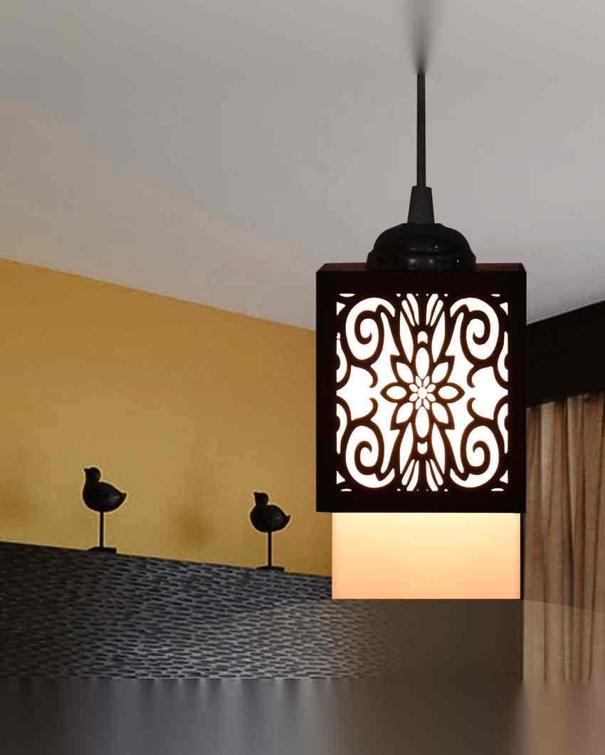 Modern Wooden Pendant 3 Lights Hallway Ceiling Lamp | 5 x 6 x 32 inches