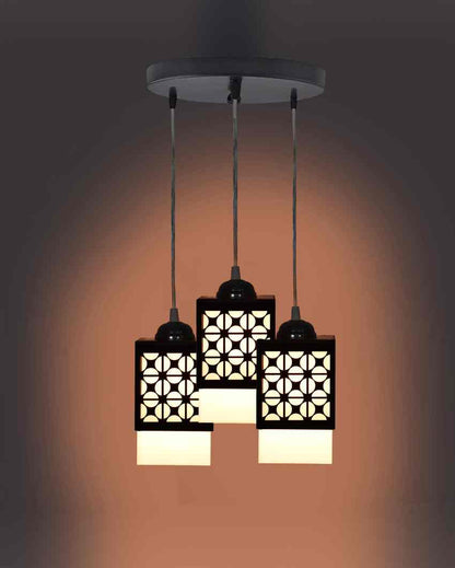 Einzigartig Wooden Pendant 3 Lights Hallway Ceiling Lamp | 5 x 6 x 32 inches