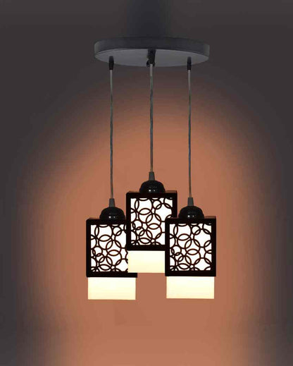 Verzierung 3 Lights Hallway Wooden Pendant Ceiling Lamp | 5 x 6 x 32 inches