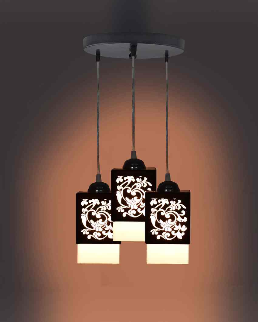 Inspirador 3 Lights Wooden Premium Hallway Ceiling Lamp | 5 x 6 x 32 inches