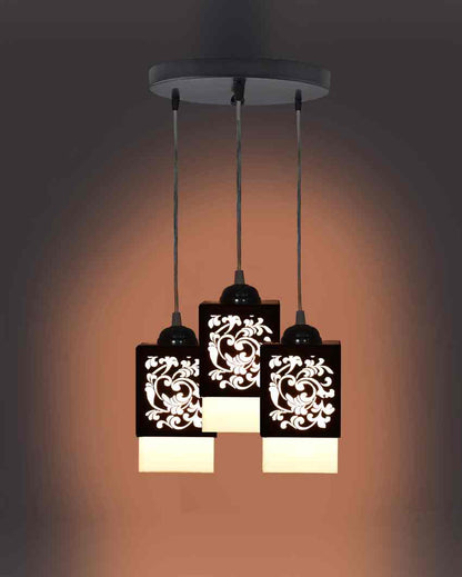 Inspirador 3 Lights Wooden Premium Hallway Ceiling Lamp | 5 x 6 x 32 inches