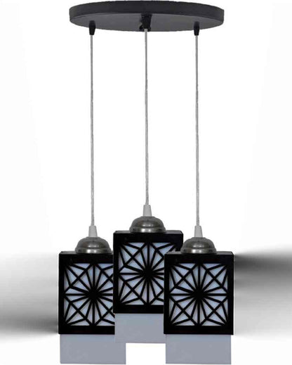 Detallado 3 Lights Hallway Wooden Pendant Ceiling Lamp | 5 x 6 x 32 inches