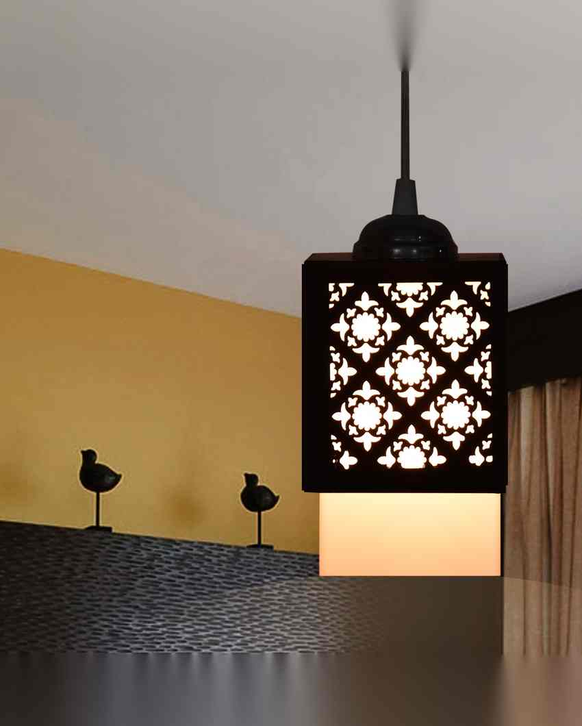 Elegant Wooden Pendant 3 Lights Hallway Ceiling Lamp | 5 x 6 x 32 inches