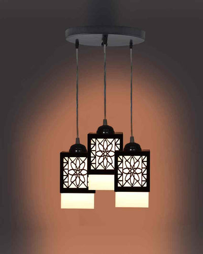 Cálido Wooden 3 Lights Pendant Hallway Ceiling Lamp | 5 x 6 x 32 inches