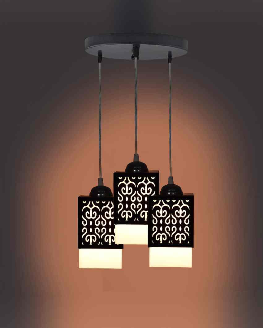 Hängend 3 Lights Wooden Premium Hallway Ceiling Lamp | 5 x 6 x 32 inches