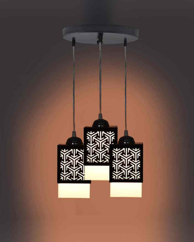 Schick 3 Lights Wooden Premium Hallway Ceiling Lamp | 5 x 6 x 32 inches