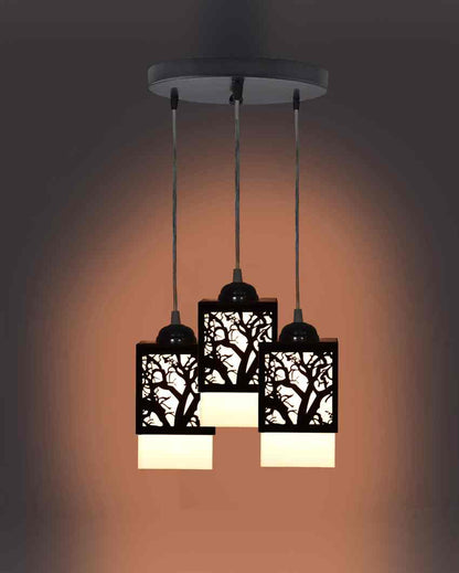 Einzigartig 3 Lights Wooden Pendant Hallway Ceiling Lamp | 5 x 6 x 32 inches