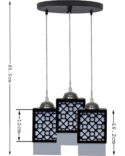 Colgante 3 Lights Wooden Premium Hallway Ceiling Lamp | 5 x 6 x 32 inches