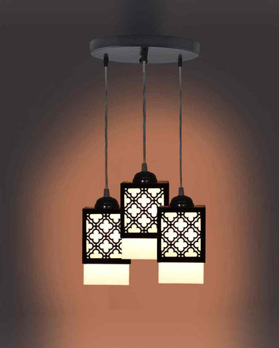 Detallado 3 Lights Wooden Premium Hallway Ceiling Lamp | 5 x 6 x 32 inches