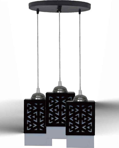 Glamour 3 Lights Hallway Wooden Pendant Ceiling Lamp | 5 x 6 x 32 inches