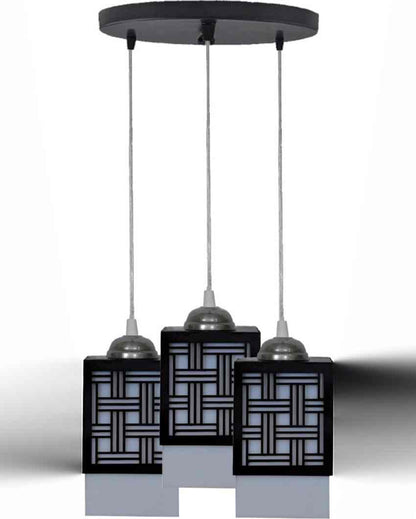 Schön 3 Shades Wooden Pendant Hanging Ceiling Lamp | 5 x 6 x 32 inches