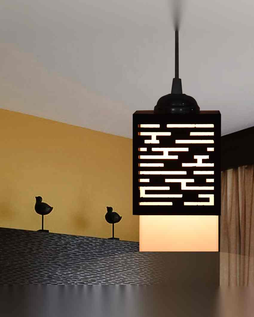 Edel Wooden 3 Lights Pendant Hallway Ceiling Lamp | 5 x 6 x 32 inches