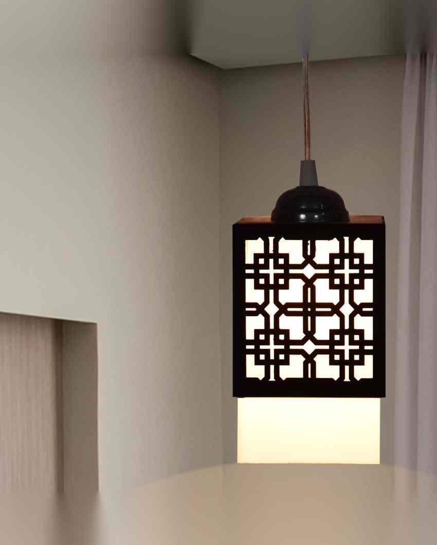 Contemporary Wooden Pendant 3 Lights Hallway Ceiling Lamp | 5 x 6 x 32 inches