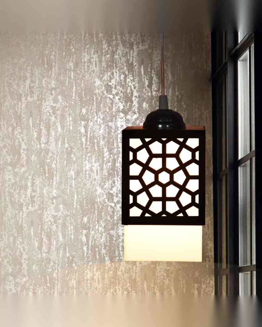 Design Wooden 3 Lights Pendant Hallway Ceiling Lamp | 5 x 6 x 32 inches