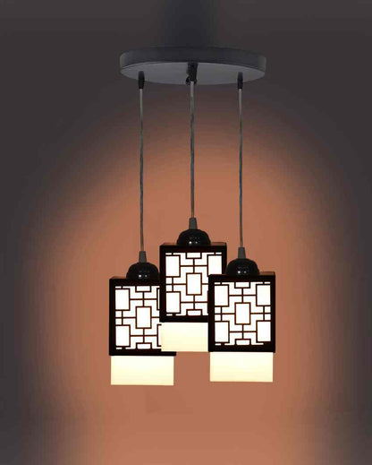 Colores 3 Lights Hallway Wooden Pendant Ceiling Lamp | 5 x 6 x 32 inches