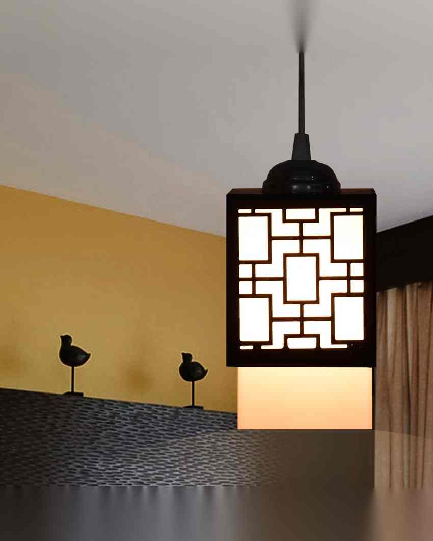 Colores 3 Lights Hallway Wooden Pendant Ceiling Lamp | 5 x 6 x 32 inches