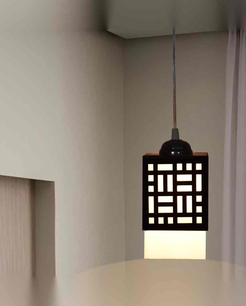 Dynamic Wooden 3 Lights Pendant Hallway Ceiling Lamp | 5 x 6 x 32 inches