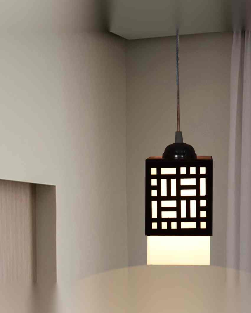 Arte 3 Lights Wooden Pendant Hallway Ceiling Lamp | 5 x 6 x 32 inches