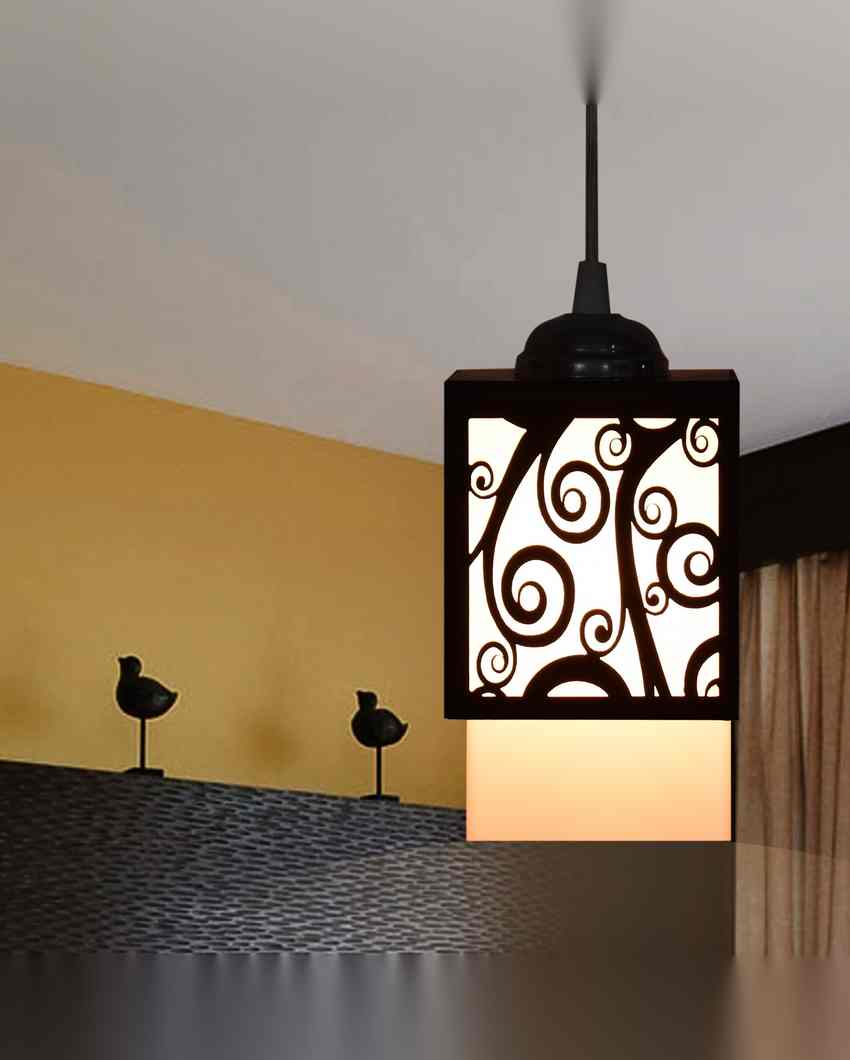 Edel 3 Shades Wooden Pendant Ceiling Lamp | 5 x 6 x 32 inches