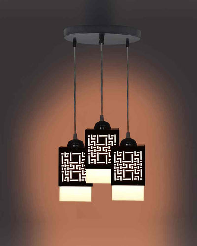 Dynamic 3 Lights Hallway Wooden Pendant Ceiling Lamp | 5 x 6 x 32 inches