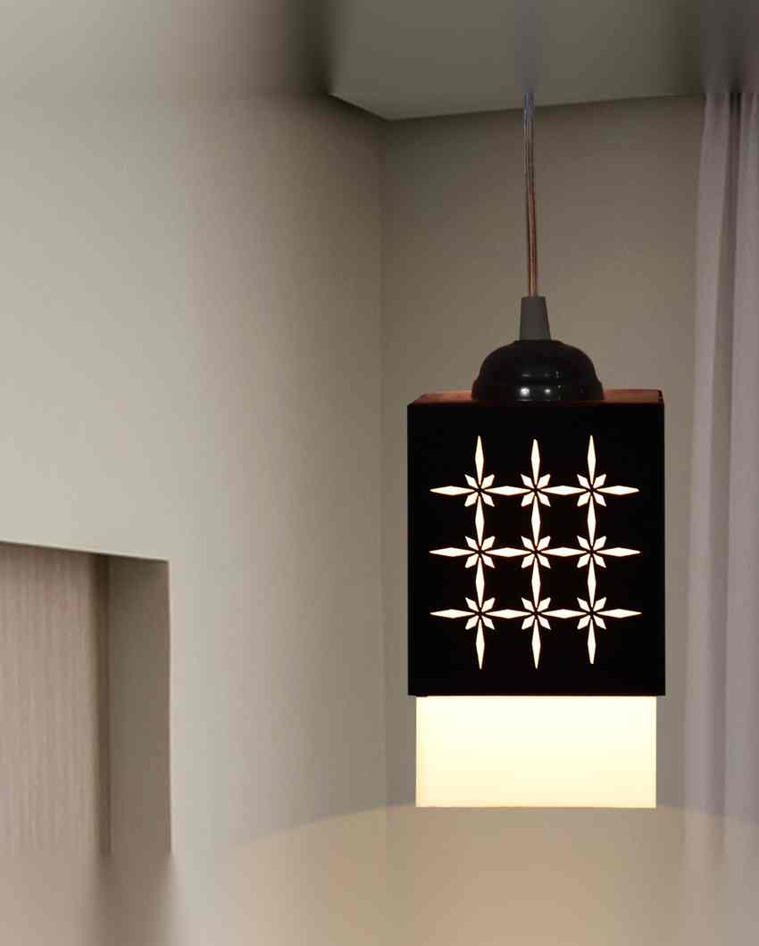 Ambiental Wooden 3 Lights Pendant Hallway Ceiling Lamp | 5 x 6 x 32 inches