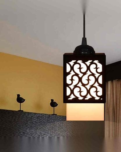 Struktur Wooden 3 Lights Pendant Hallway Ceiling Lamp | 5 x 6 x 32 inches