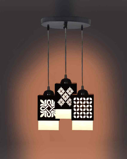 Arte 3 Lights Hallway Wooden Pendant Ceiling Lamp | 5 x 6 x 32 inches