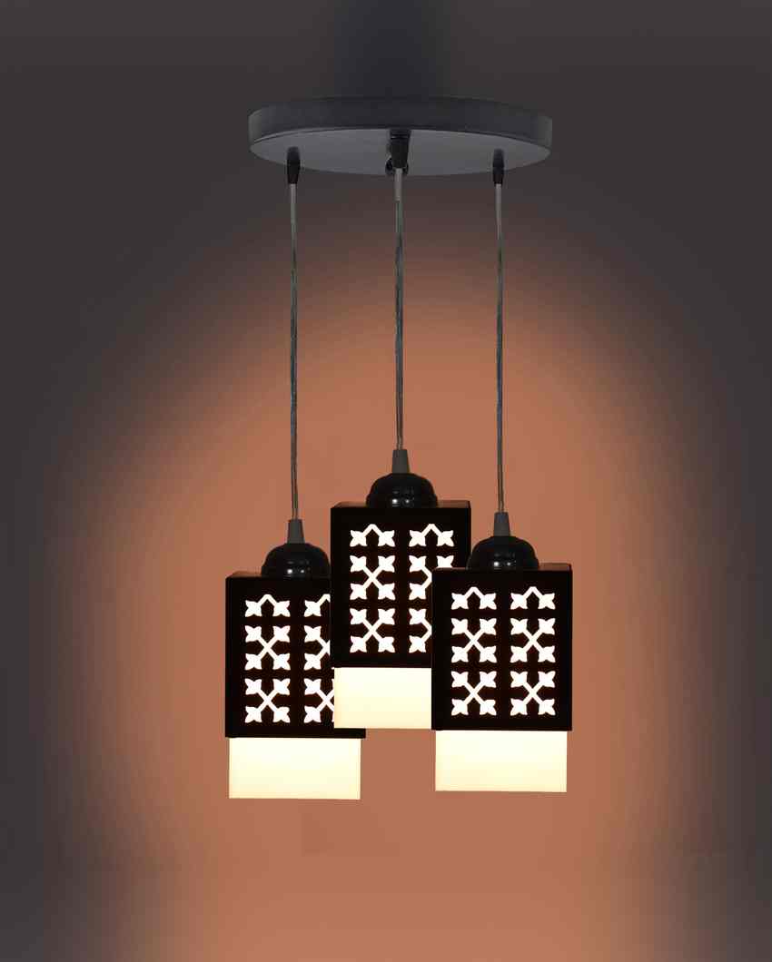 Pendell 3 Lights Hallway Wooden Pendant Ceiling Lamp | 5 x 6 x 32 inches