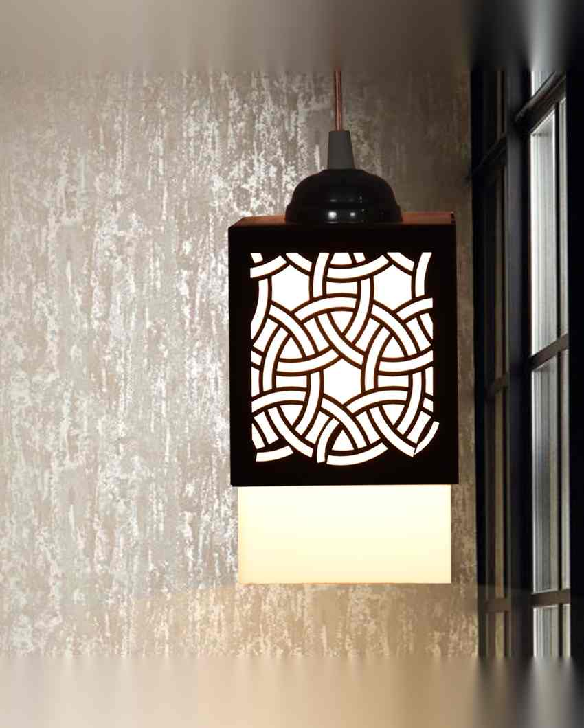 Ambiental 3 Lights Wooden Premium Hallway Ceiling Lamp | 5 x 6 x 32 inches