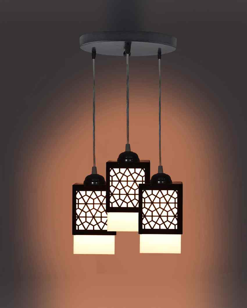 Chick 3 Lights Hallway Wooden Pendant Ceiling Lamp | 5 x 6 x 32 inches