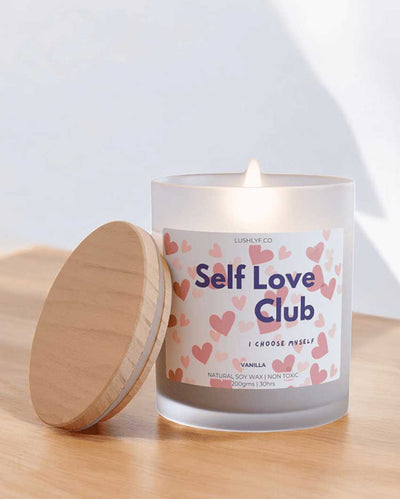 Self Love Club Valentine’s Love Candles Vanilla Soy Wax Candle | 3 x 4 inches | 200ml