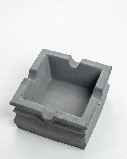 Sleek Minimalist Design Sqrim Concrete Ashtray | 5 x 1 x 2 inches