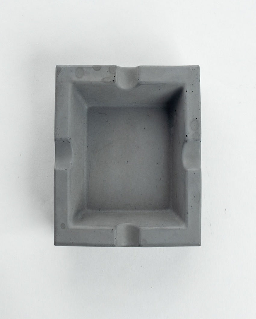 Sleek Minimalist Design Sqrim Concrete Ashtray | 5 x 1 x 2 inches