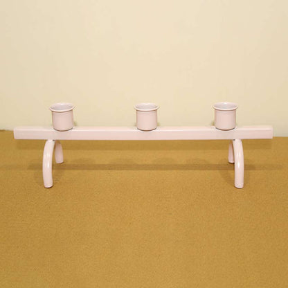 Premium Build  Baby Pink Shade Candle Holder | 11 x 3 x 3 inches